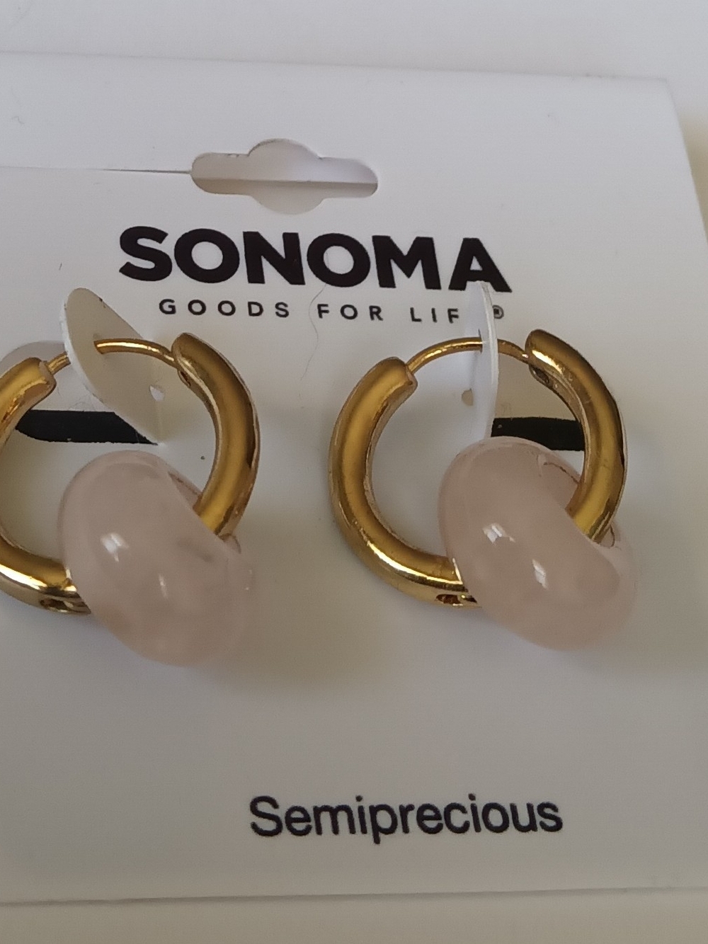 SONOMA SEMIPRECIOUS GOLD TONE HOOPS